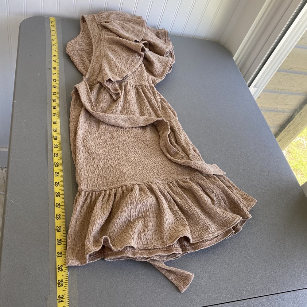 Free People Beach Womens Delia Ruffle Mini Dress Size M Boho Country Cowgirl - Picture 12 of 13